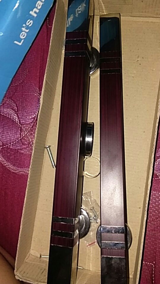 Handle Pintu Rumah Kotak Panjang 33 Cm Mahoni Kombinasi Gajah Tarikan Pintu Gagang Pintu Kunci Pintu