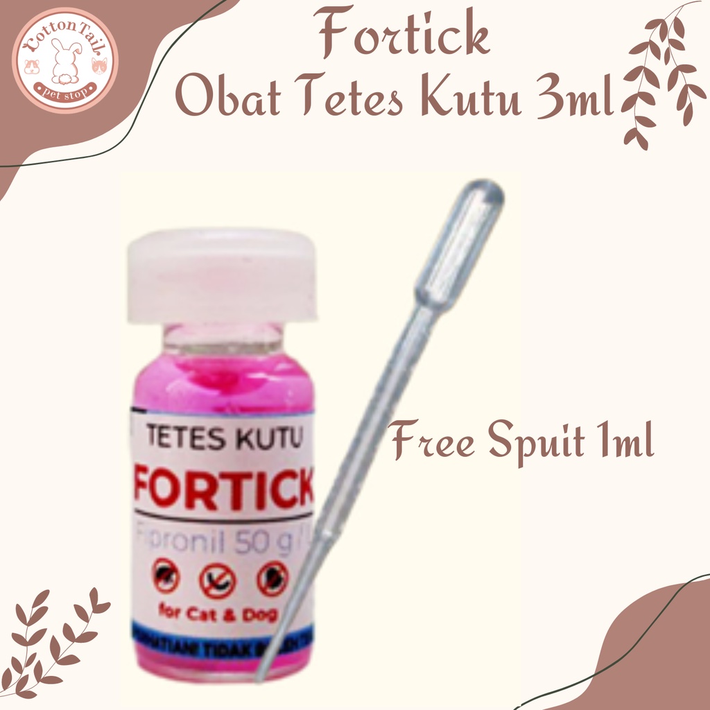 FORTICK / Obat Kutu Hewan Anjing dan Kucing / Cat &amp; Dog 3 ml