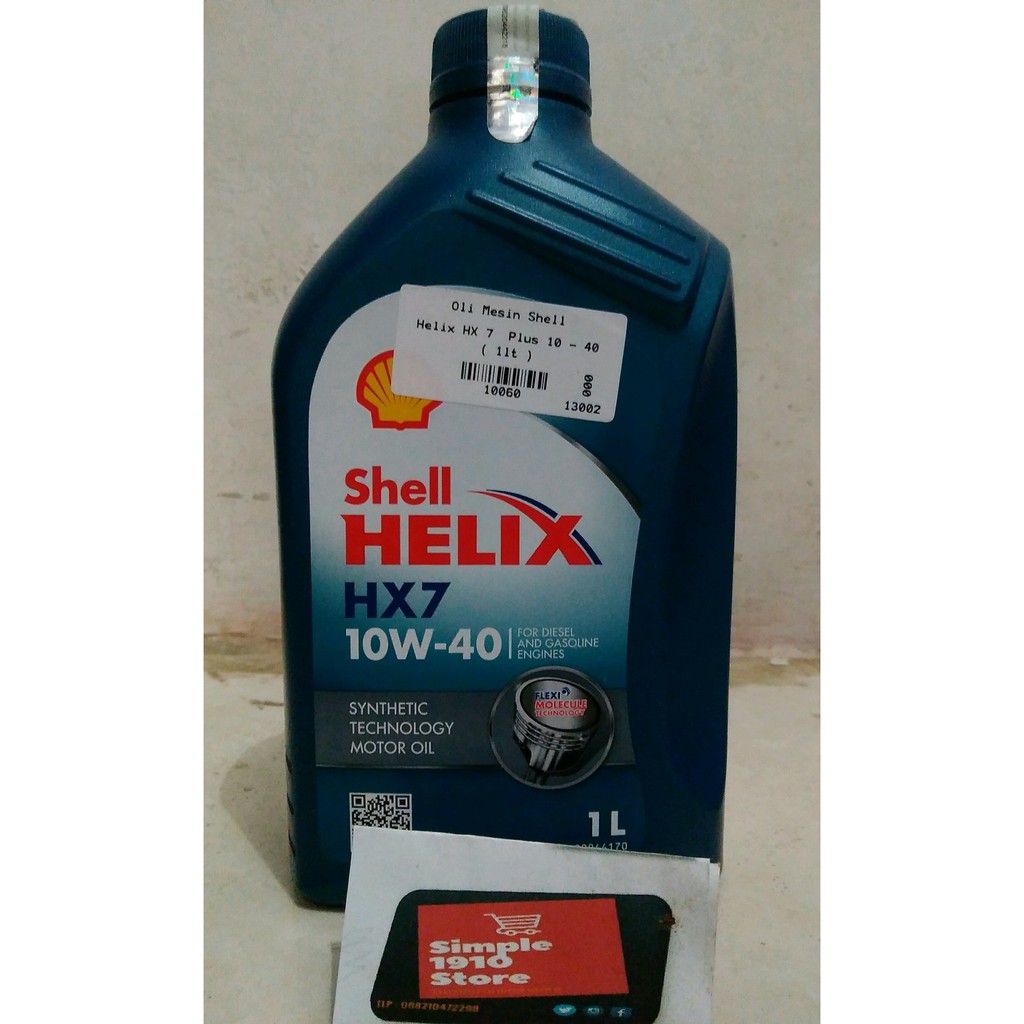 Oli Shell Helix HX 7 HX7 SAE 10W 40 1 LITER  Original dijamin tools