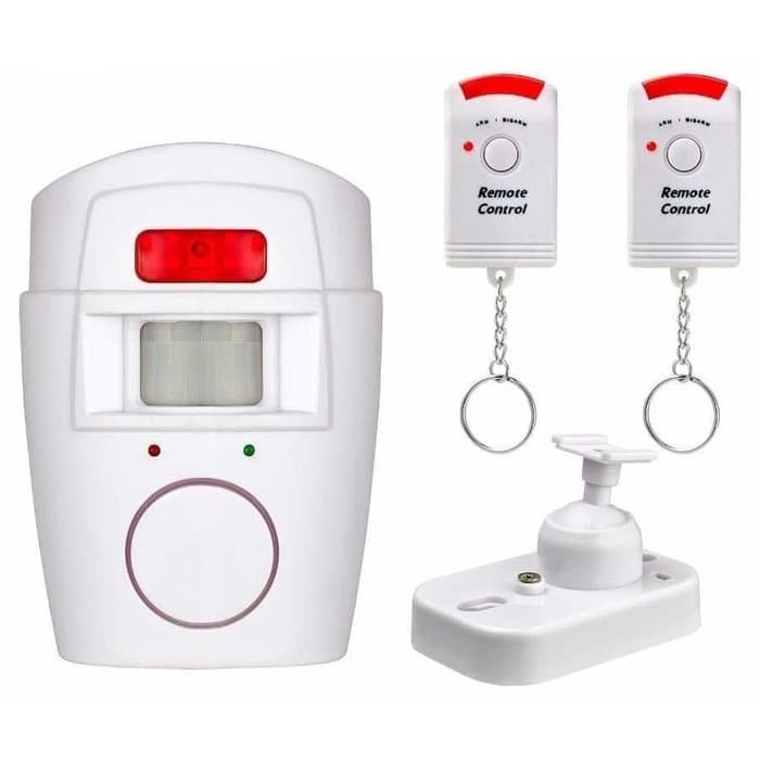 Alarm Anti Maling Infrared PIR Sensor Gerak 2 Remote Bunyi Nyaring