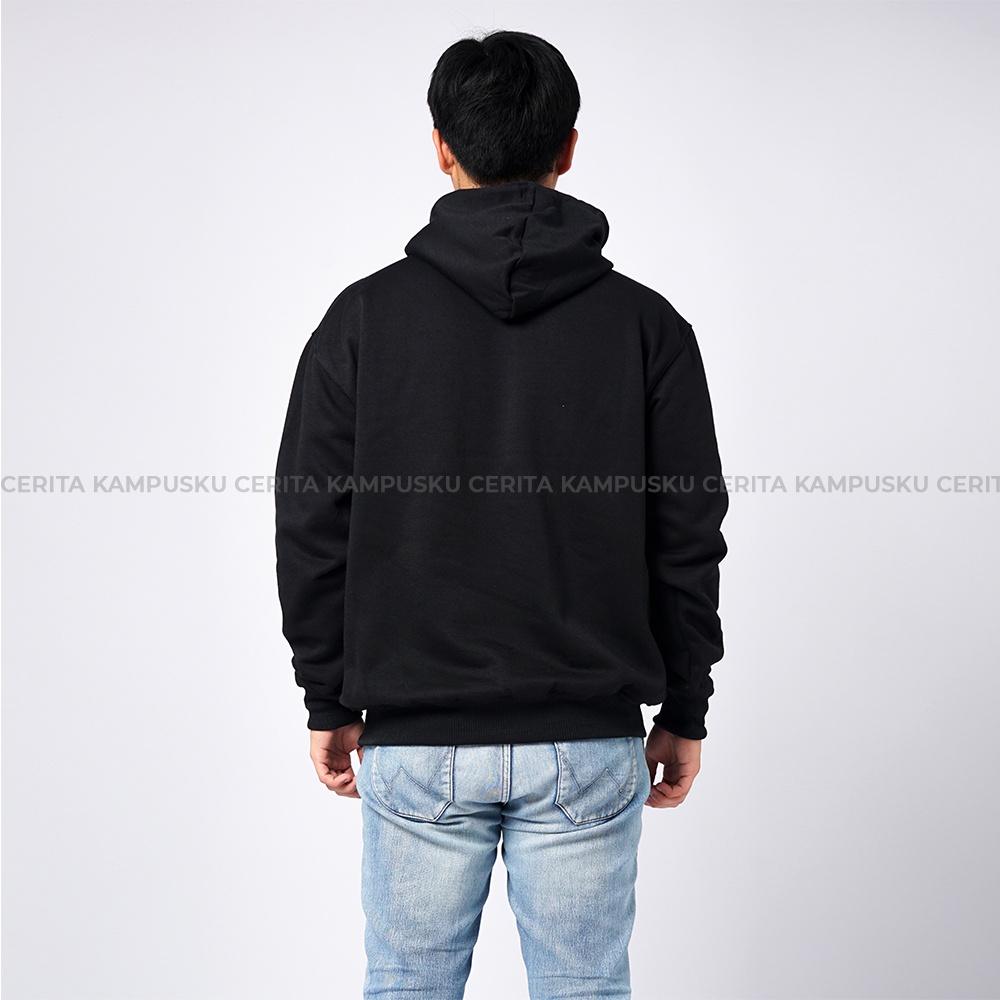 CERITA KAMPUSKU Hoodie Jumper Black Polos M - XXL Unisex Pria Wanita