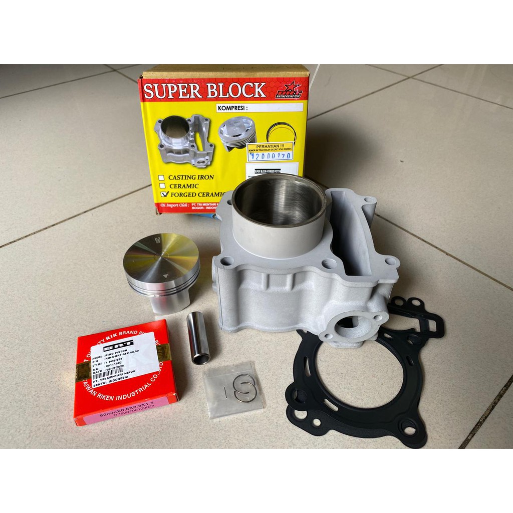 Blok Bore Up BRT Ceramic 62 mm Mx R15 V2 Vixion Old Xabre