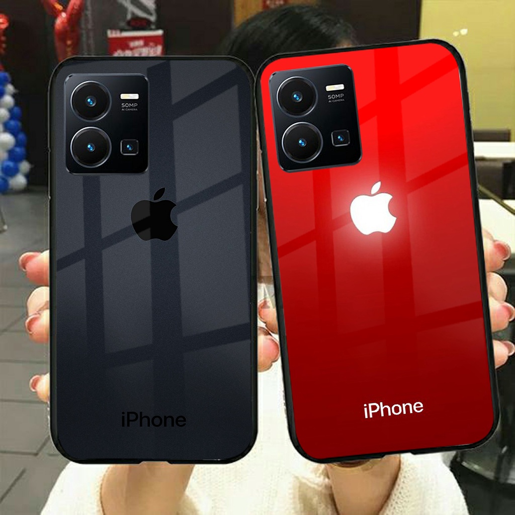 Softcase Glass Vivo Y100 Y35 2022 [K184] - Softcase Mirror - Softcase Kaca Vivo Y35 2022 - Softcase 