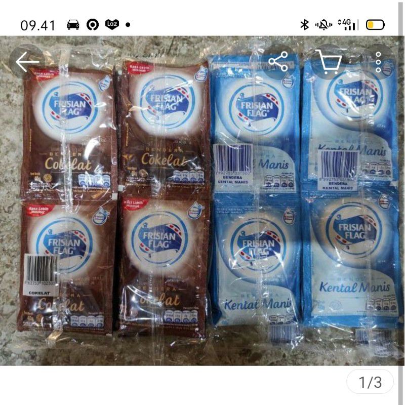 

BENDERA SUSU KENTAL MANIS SACHET 6X40GRM