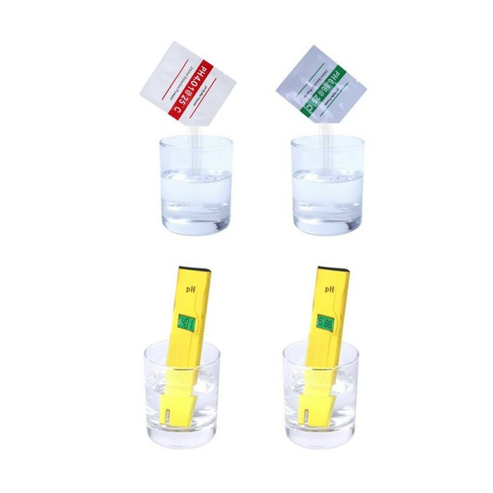 PH Buffer Bubuk Kalibrasi PH Meter Tester Asam Basa Set 2pc *LM04