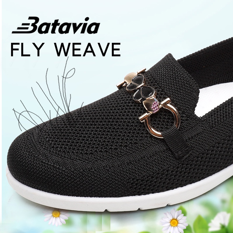 Batavia 2023 Shoes Sepatu Flat Wanita Sepatu Wanita ibu Rajut Import Terbaru Sepatu Wanita impor A6