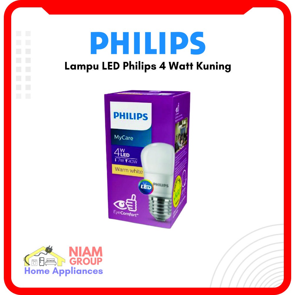 Lampu LED Philips 4 Watt Kuning