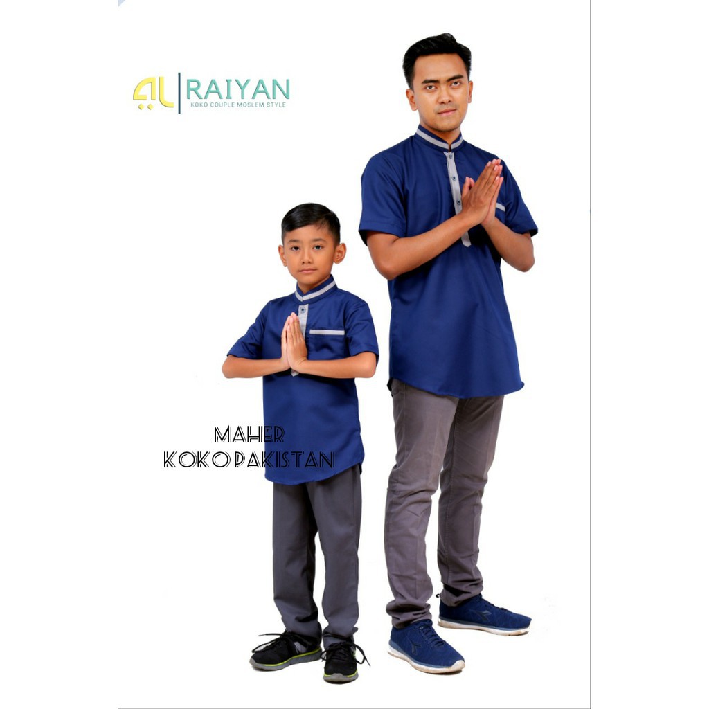 KOKO PAKISTAN BIRU NAVY / KOKO COUPLE AYAH ANAK AL RAIYAN - MAHER