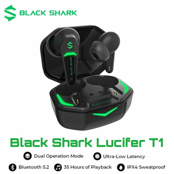 Black Shark Lucifer T1 TWS Gaming Earphone Bluetooth Garansi Resmi 1 Tahun