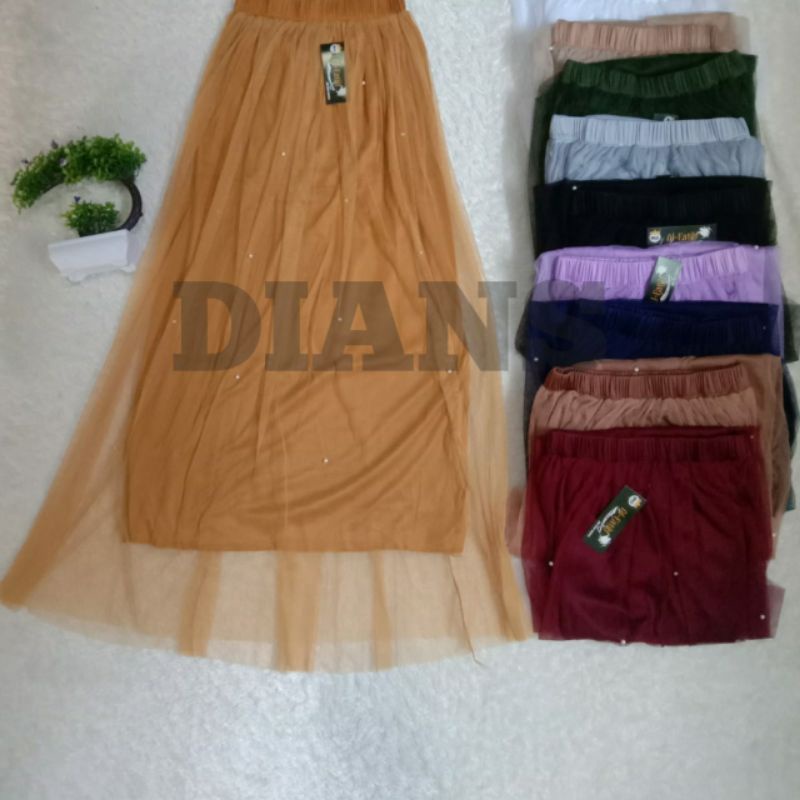 Rok Tutu Mutiara / Rok Tutu Maxi Skirt/ Rok Tutu Pearl Motif Import