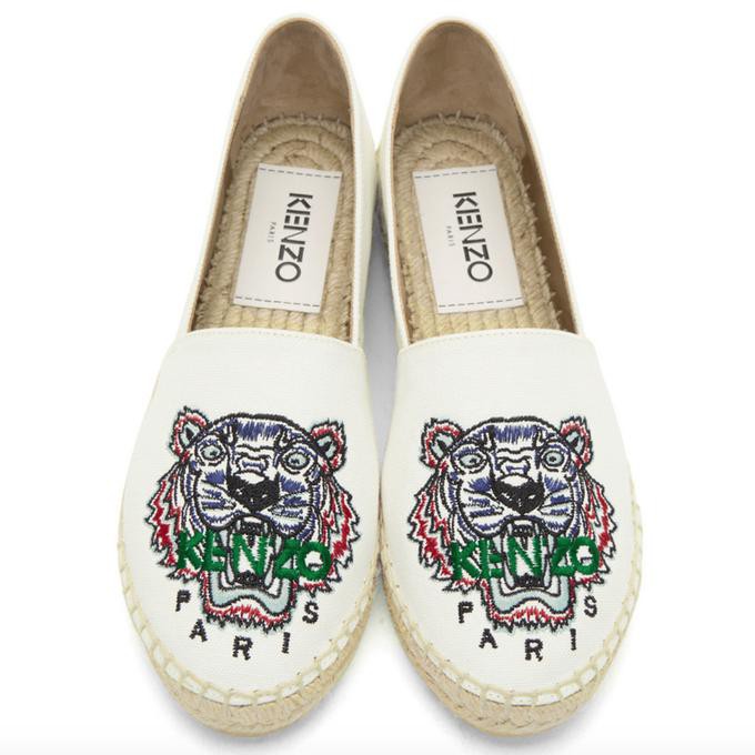 kenzo espadrilles white