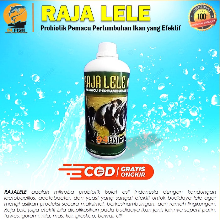 RAJA LELE Probiotik Ikan Pemacu Pertumbuhan Ikan 1 Liter