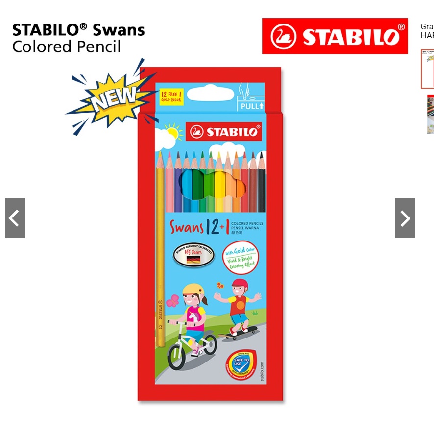 

STABILO PENSIL WARNA 12C+1C PANJANG / PENSIL WARNA ISI 12+1