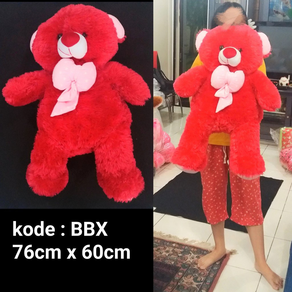 boneka beruang XL BBX beruang jumbo dasi love 76cm x 60cm