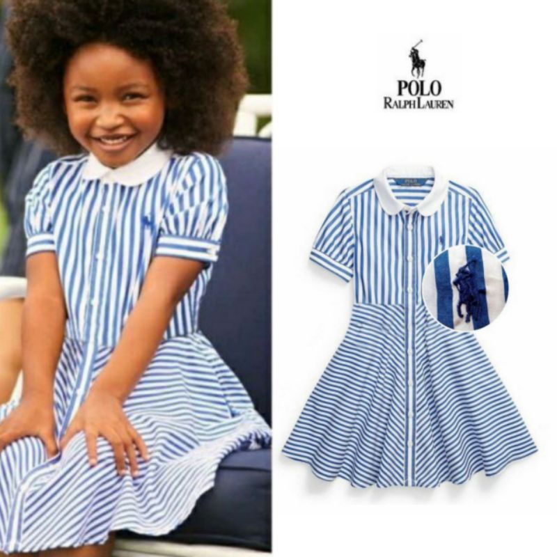 Polo Ralph Laure* - Dress Anak Bayi | Size 18, 24 bulan-Blue Audrey Round