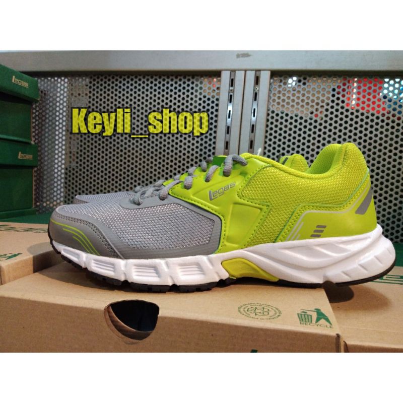 Sepatu League Legas Phasma LA Running Shoes Cowo Cewe Sneakers Pria Wanita Abu Hijau Original Murah
