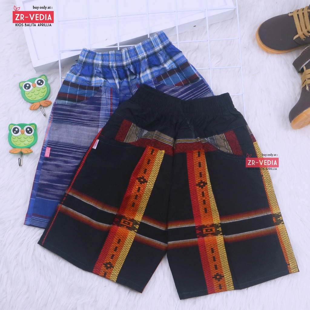 Celana Hawai Square Uk. 5-6 Tahun / Celana Harian Kolor Anak Laki Pants Kids Pendek Motif Murah Adem