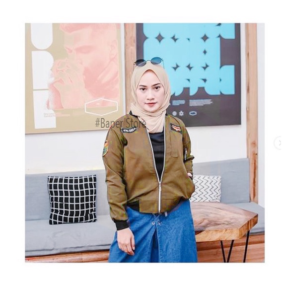 Rn Star Jaket Bomber Wanita Premium - Jaket Bomber - Jaket Wanita - Jaket Parka Wanita-6