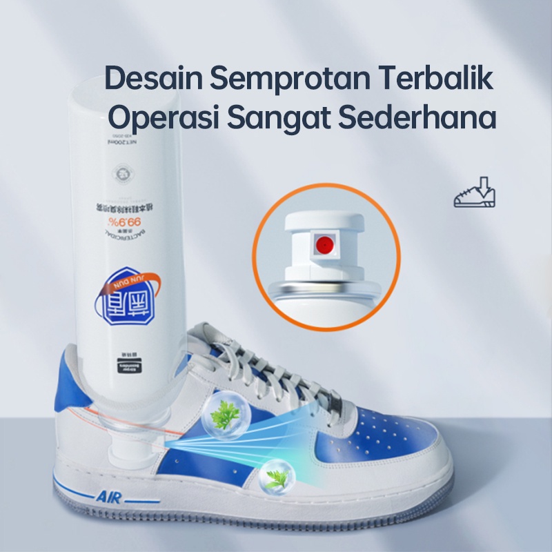 GLODWAY Shoe Spray Pewangi Sepatu/Pewangi Kaus Kaki/Penghilang Bau Helm/ Semprotan Sepatu/Penghilang/Antibakteri/ Bau Kaki