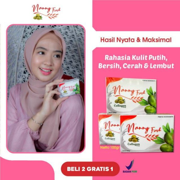 ✨COD✨NANNY FRESH sabun nanny fres sabun kedas beauty sabun obat jerawat collagen pemutih kulit wajah