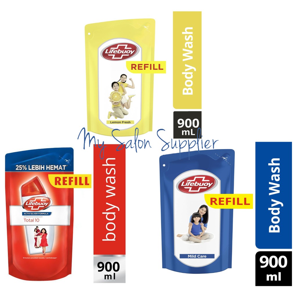 Lifebuoy Body Wash Mild / Total / Lemon Refill 850ml