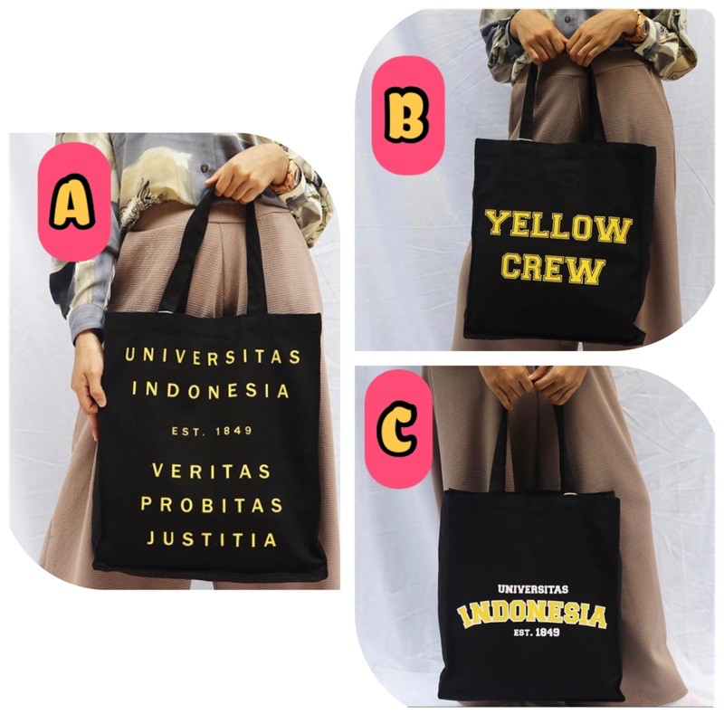 TOTE BAG MERCHANDISE UI UNIVERSITAS INDONESIA (NEW & ORIGINAL)