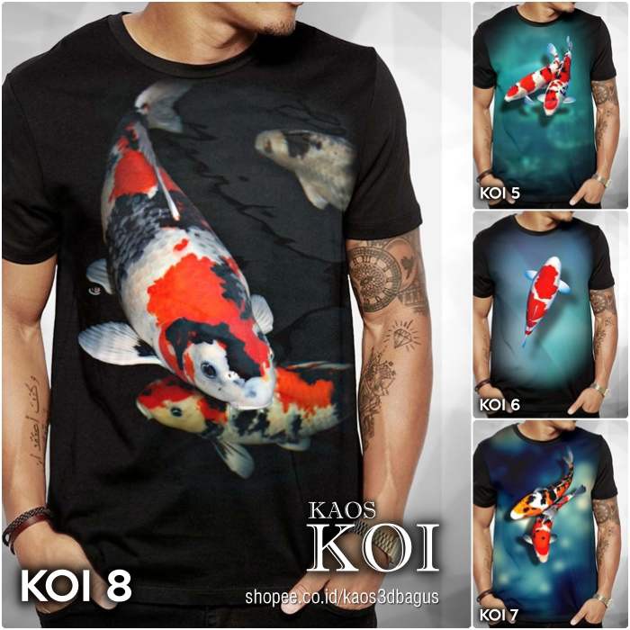 Baju KAOS KOI FISH IKAN HIAS Komunitas Pecinta Ikan KOI Indonesia Kaos DISTRO PREMIUM Hobi Ikan Koi