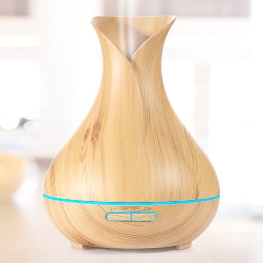 Real Pic Humidifier 400ml Aroma Aromatherapy Therapy Air Wooden Flower Pelembab Udara HUMI H217 Kayu