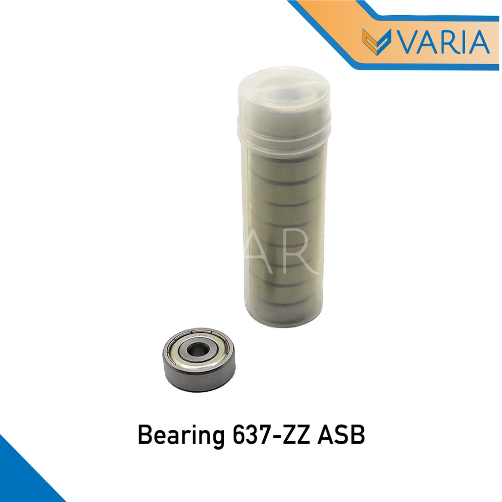 Bearing / Laher 637 ZZ Tutup Plat Besi Double ASB