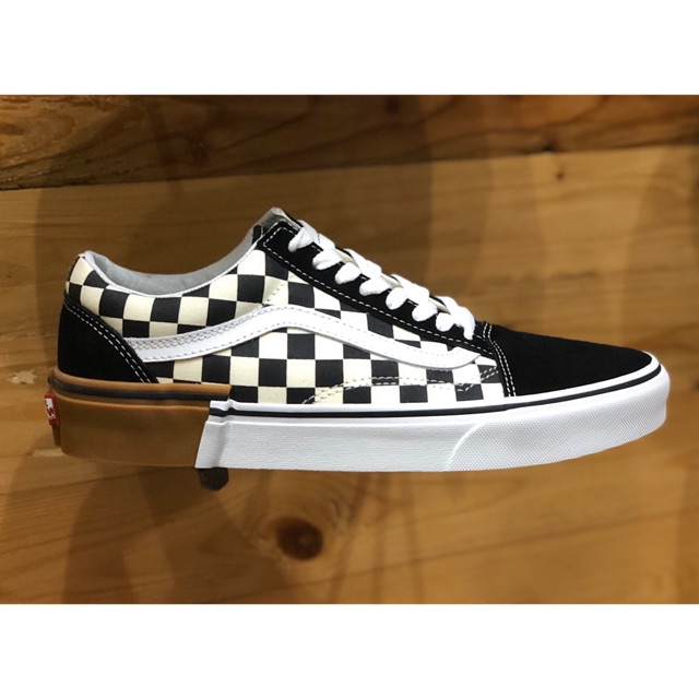 vans authentic gum block checkerboard