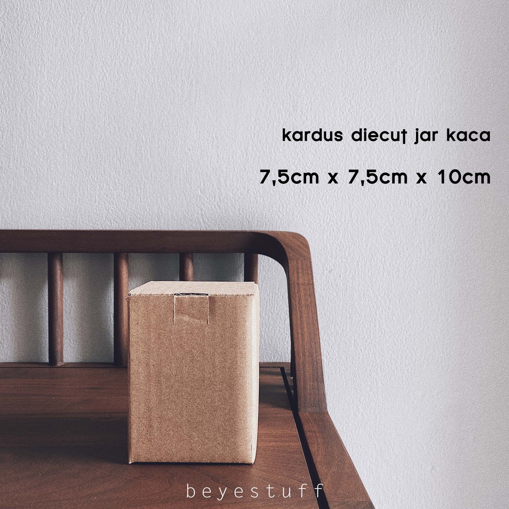 

Kardus Packing Die Cut Box Botol Jar 7.5x7.5x10