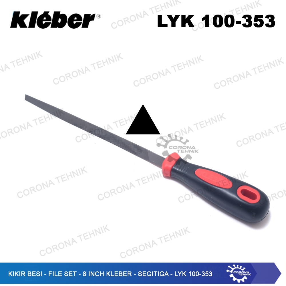 LYK 100-353 - Kikir Besi - File Set - 8 Inch Kleber - Segitiga