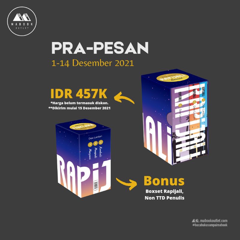 Boxset Rapijali 1-3: Paket Buto — Dee Lestari Edisi Non TTD