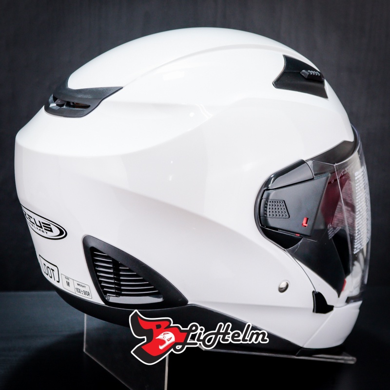 HELM ZEUS 611C SOLID WHITE | ZS 611C FULL FACE DOUBLE VISOR-5