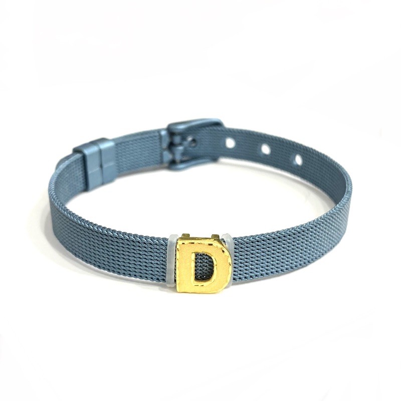 Gelang Gesper Arloji Set Liontin Emas Asli Kadar 700 Huruf D