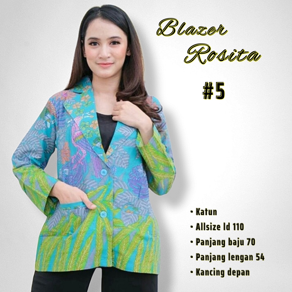 Blazer Rosita batik solo blazer wanita blazer kerja