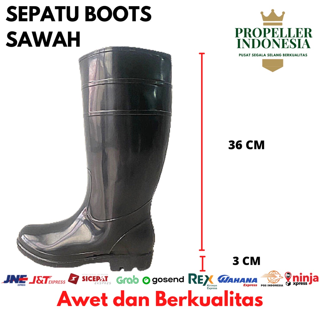 Sepatu Boots Karet Sepatu Sawah Petani Pendek Elastis