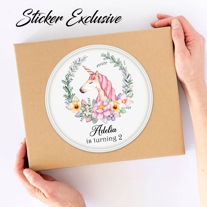 

50 STIKER / STICKER UNICORN 2-2 UTK BAG / BENTO / SOUVENIR ULTAH ULANG TAHUN