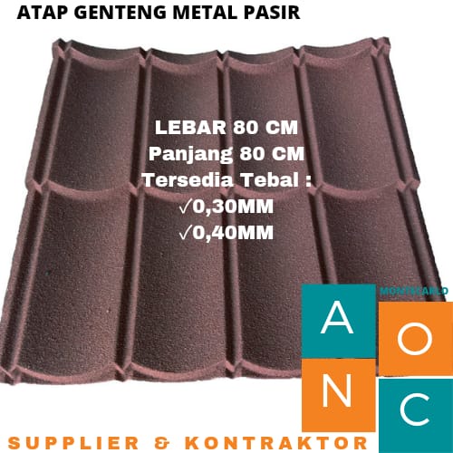 ATAP/GENTENG Metal Pasir Berwarna
