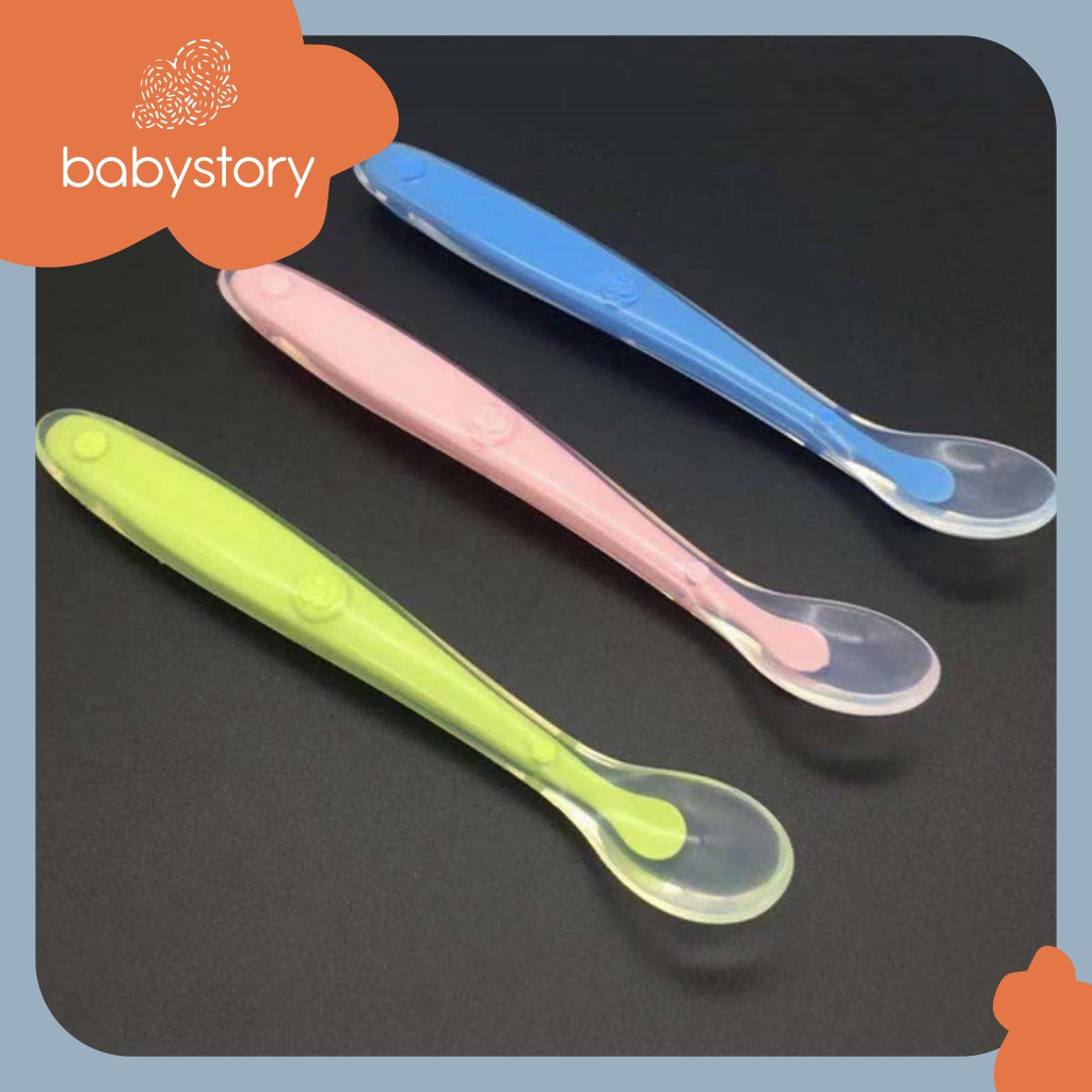 Silicone Spoon sendok silicone sendok bayi baby spoon sendok bayi baby spoon