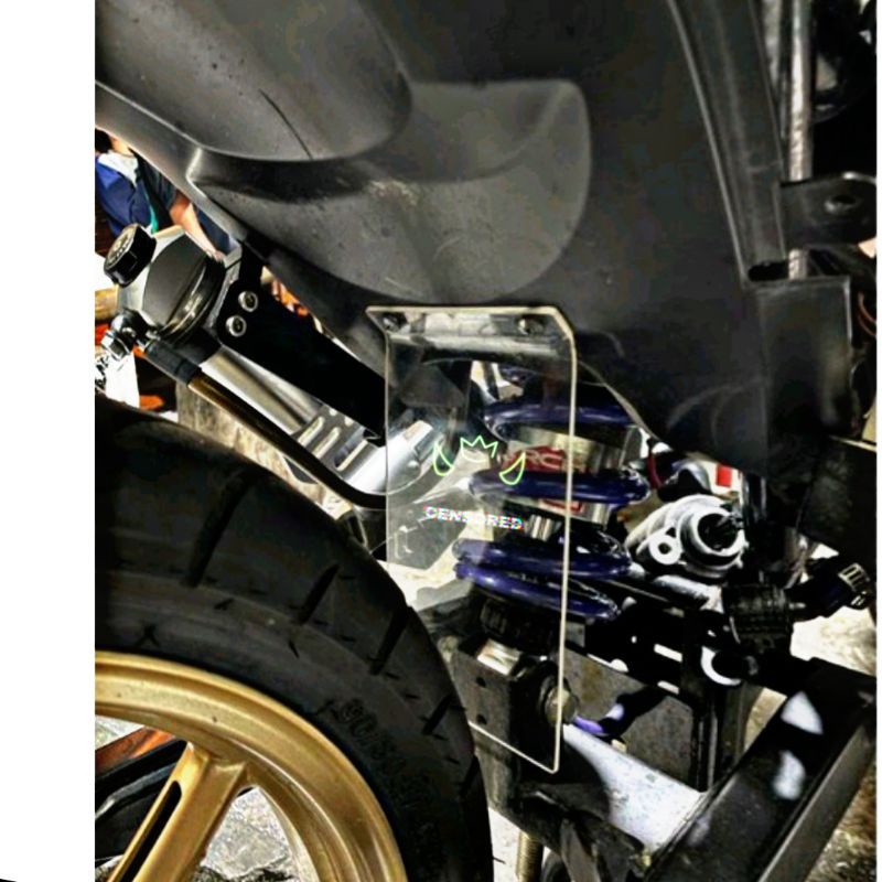 Cover Mika Akrilik Pelindung Shock Belakang MX KING MX 150 NEW MX 135