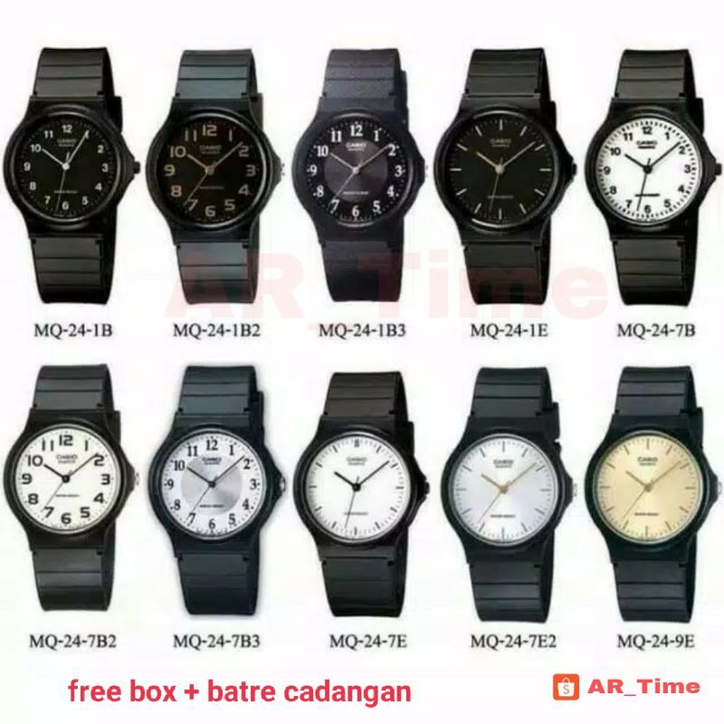 " Flash Sale  "SPECIAL 3.3 Jam Tangan Casio MQ-24 Analog (All Series) Free Box + baterai cadangan