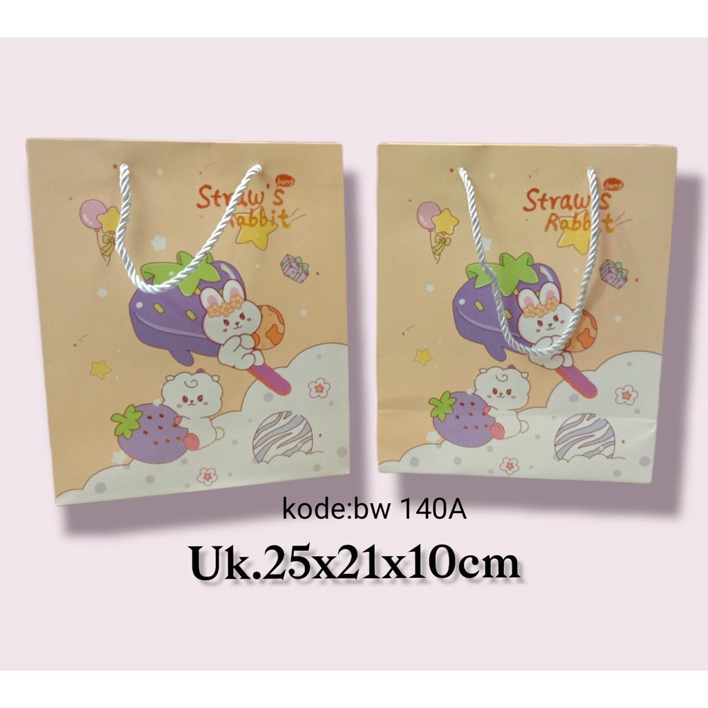 [ HARGA SATUAN ] PAPPER BAG PAPPERBAG KADO TAS ULTAH ULANG TAHUN MOTIF-140 A