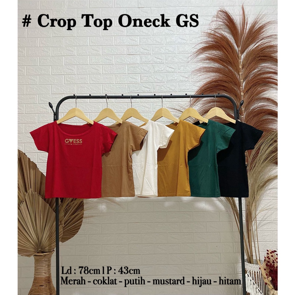 Crop Wanita GS oneck / VIMEL COLLECTION