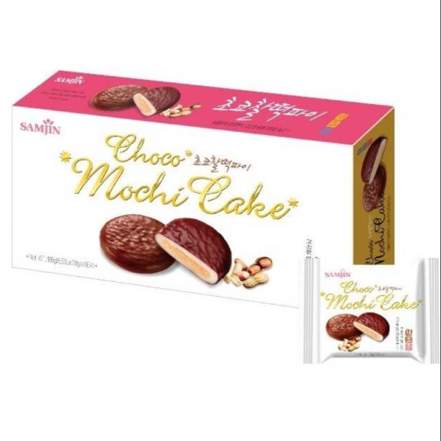 

Korea Samjin Choco Peanut Mochi Cake Korean Snack Kue Moci Cokelat Lapis Kacang