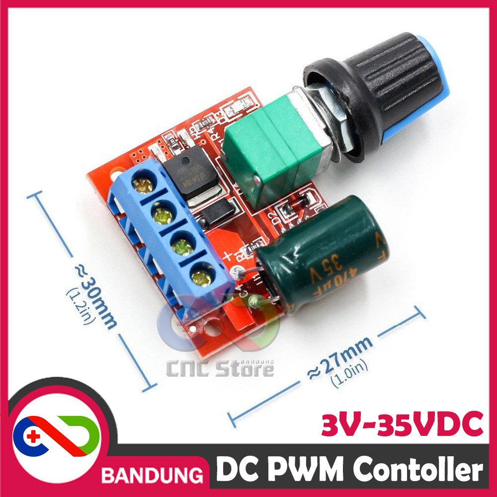 VARIABLE PWM MOTOR SPEED LED DIMMER CONTROLLER KONTROLLER DC 5A