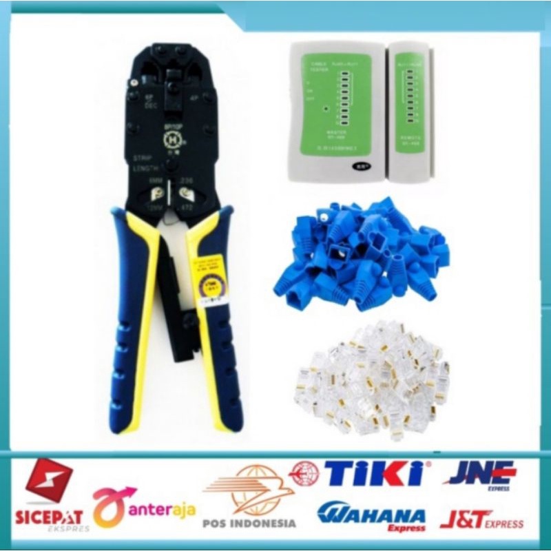 Paket Crimping HT200R+Connector/Plugboot /Tester