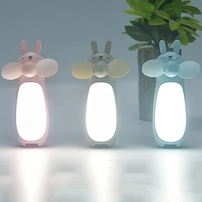 ￼KIPAS MINI FAN LED VIBOX KIPAS LAMPU LED RABBIT/KIPAS ANGIN MINI LED RABBIT Kipas Terpopuler