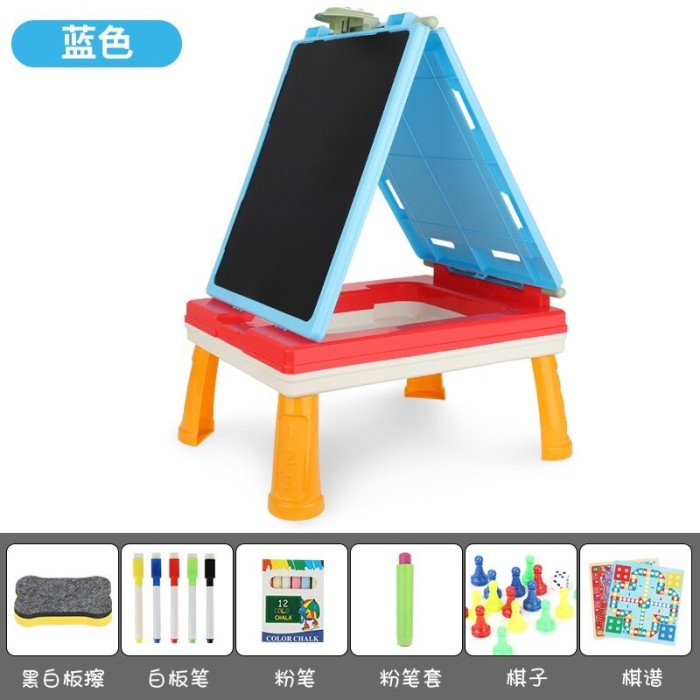 

Papan Lipat untuk Gambar Anak-anak Lukisan Papan Tulis Portable - Biru Muda