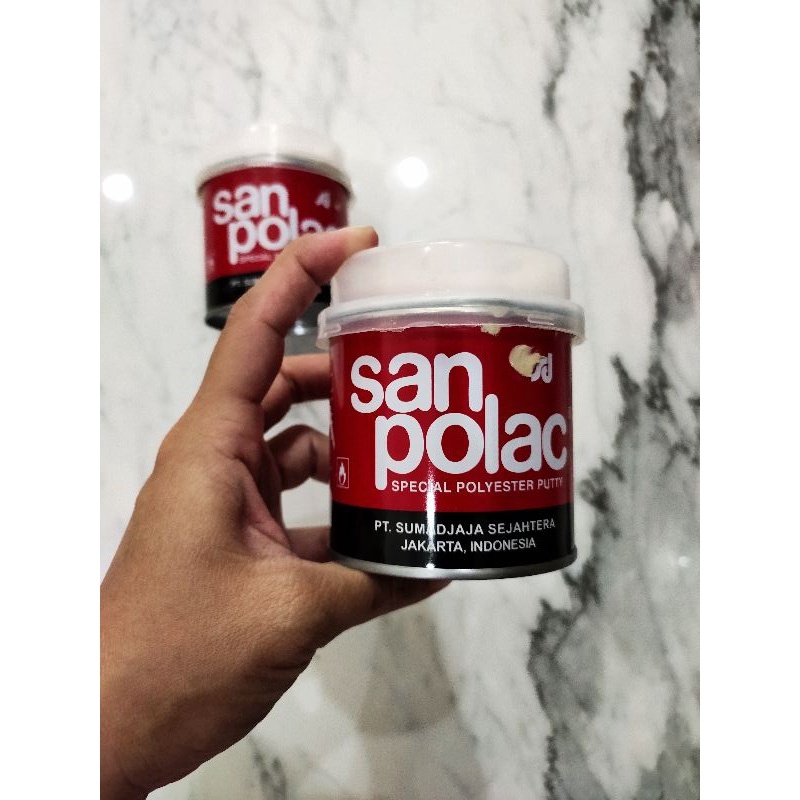 RB Dempul Sanpolac 250gr/Sanpolak kecil /Dempul Mobil Motor Kayu Besi